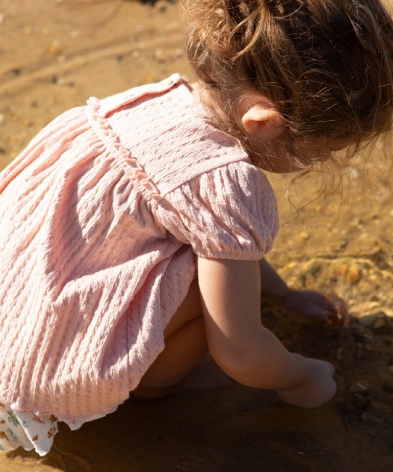 Robe en maille extensible en coton biologique