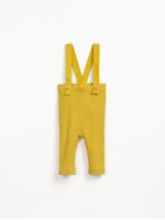 Flame rib leggings with suspenders in cotton and elastane