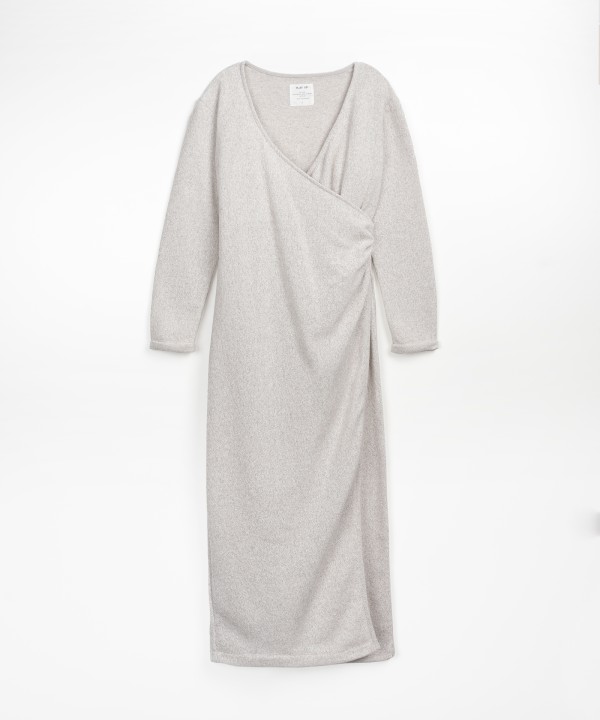 Knit dress with recycled fibers