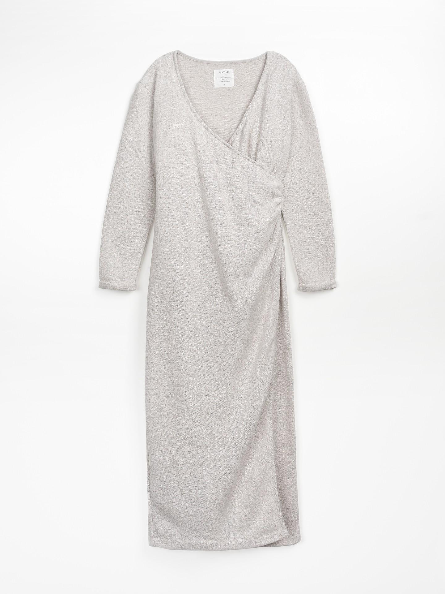 Knit dress with recycled fibers