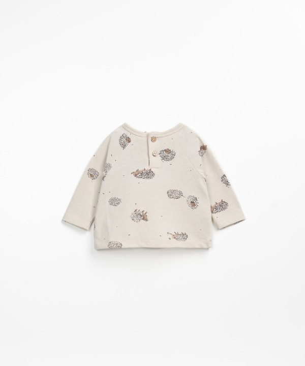 T-shirt with hedgehog print