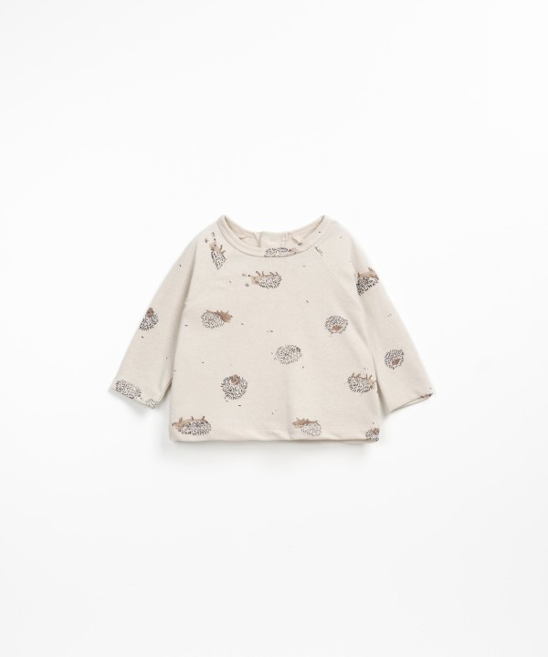 T-shirt with hedgehog print