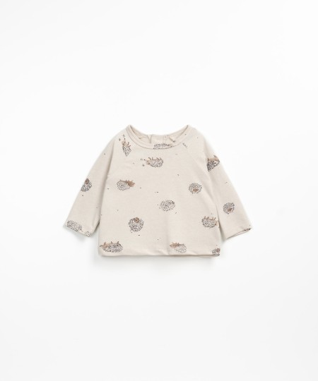 T-shirt with hedgehog print