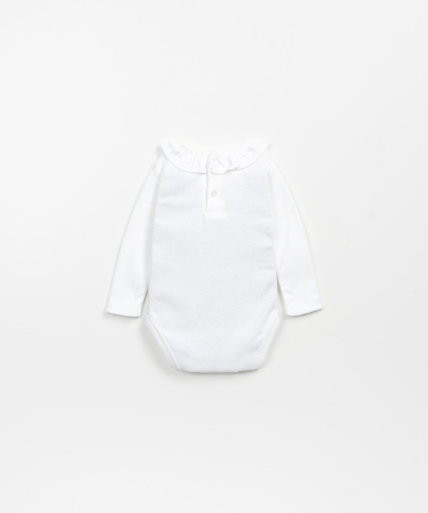 Jersey bodysuit in organic cotton and recycled cotton