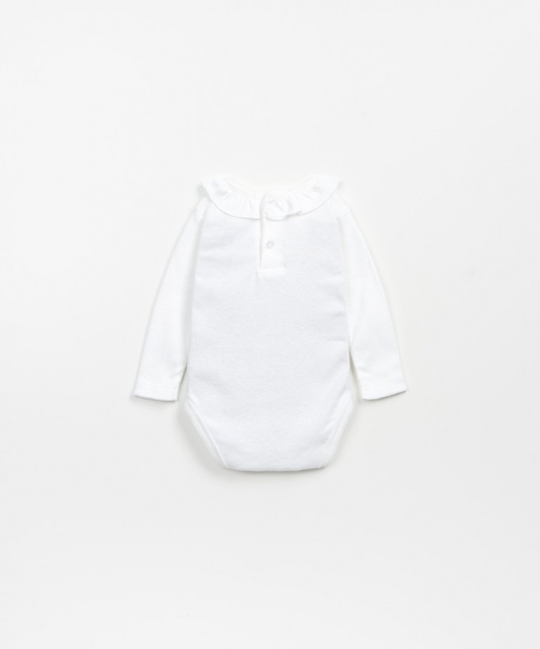 Body di maglina in cotone biologico e cotone riciclato