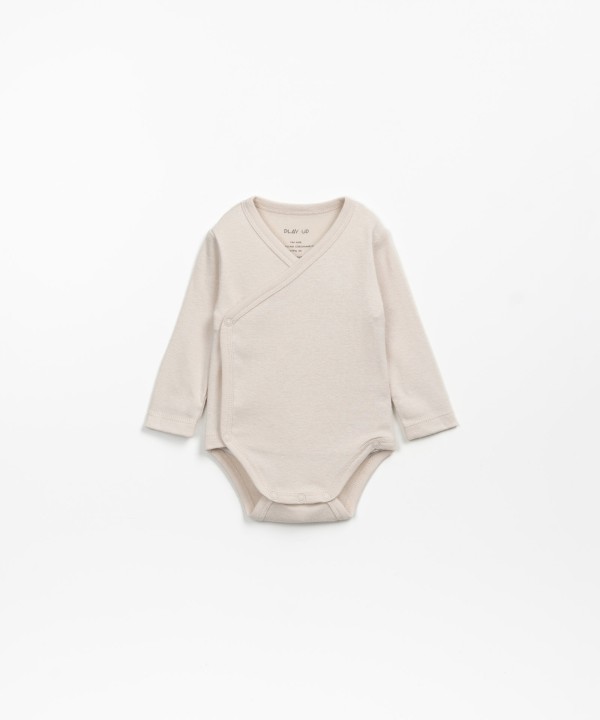 Body trespasse em mistura de algod�o org�nico e algod�o reciclado