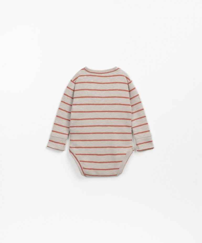 Body a righe in cotone biologico