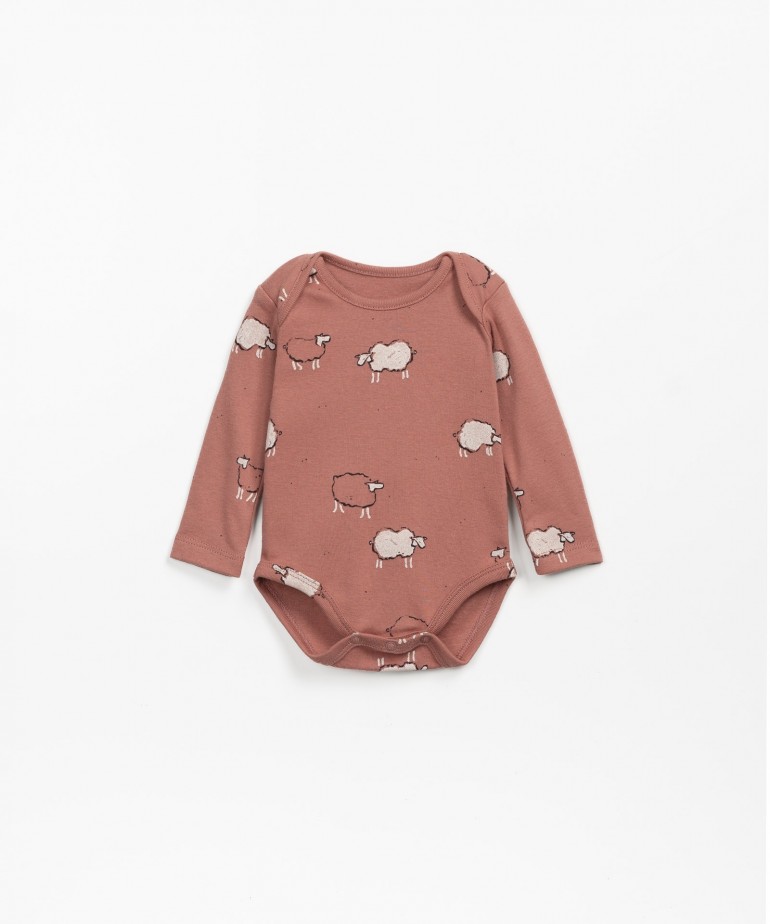 Bodysuit with sheep print