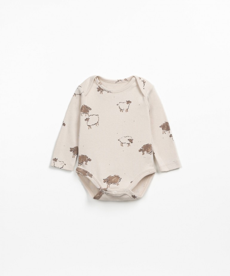 Bodysuit with sheep print