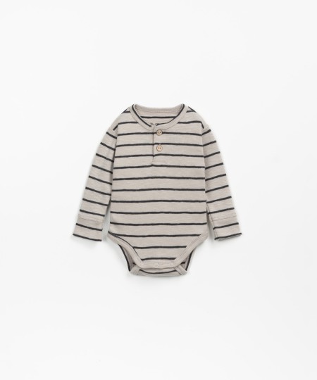 Striped bodysuit in organic cotton