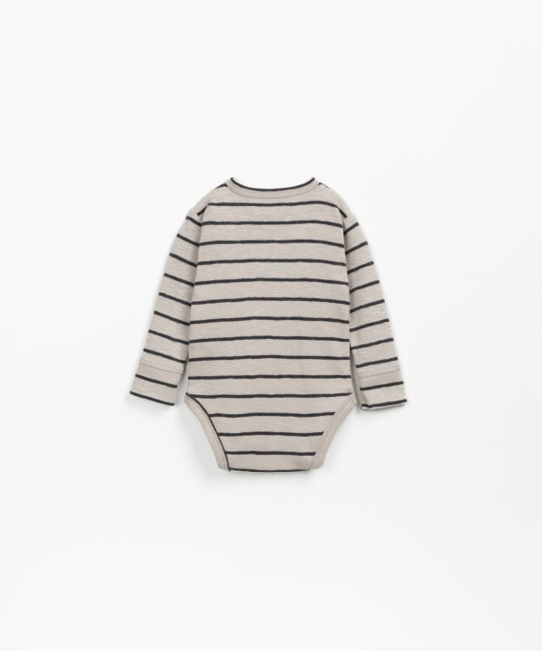 Striped bodysuit in organic cotton
