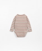 Striped bodysuit with coconut buttons | Wooden Memories