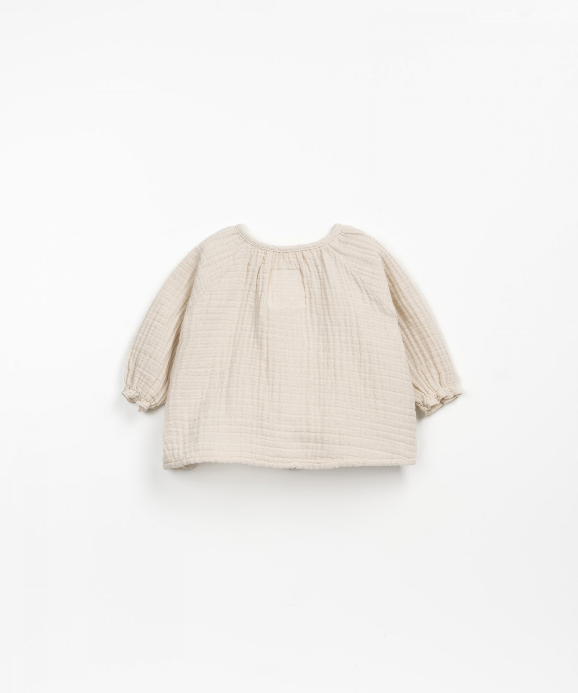 Blusa di tessuto con apertura a bottoni in cocco | Wooden Memories