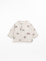 Shirt with hedgehog print