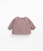 Blusa de tela con abertura con botones de coco | Wooden Memories