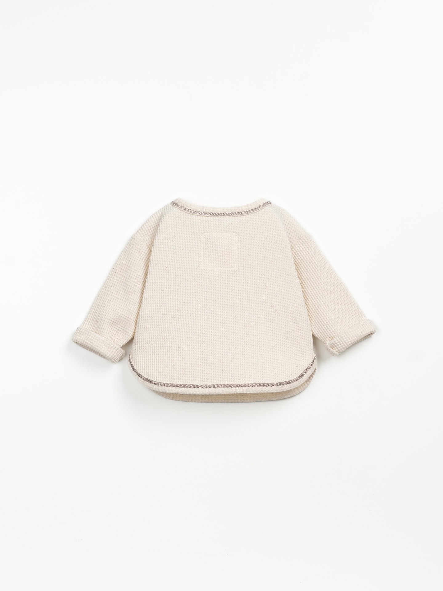 Sweat en maille texturée avec un mélange de fibres naturelles