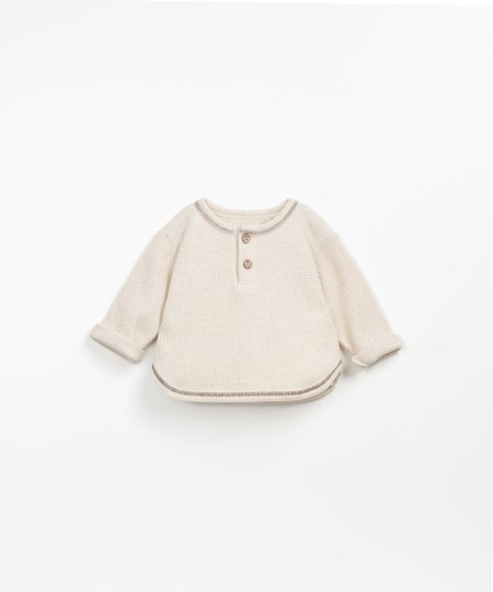 Interlock sweater with a mixture of natural fibers