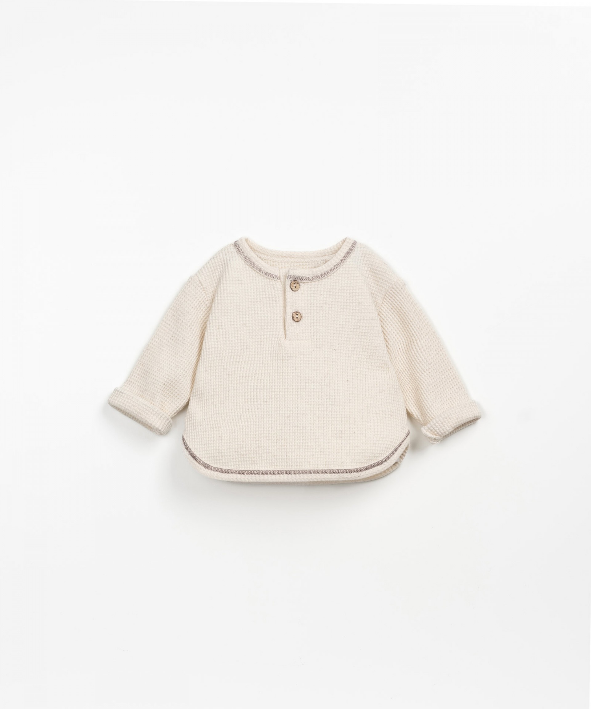 Jersey sweater with contrasting seams | Wooden Memories