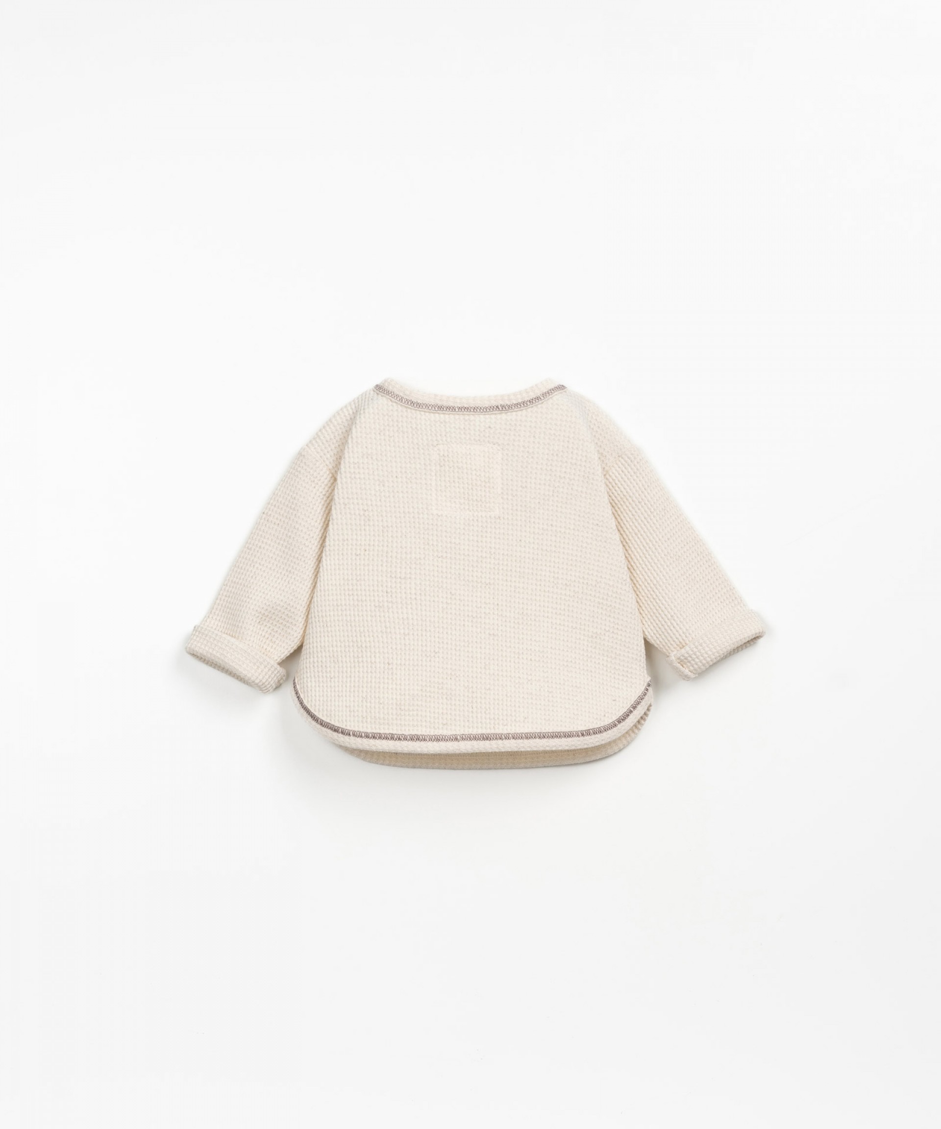 Jersey sweater with contrasting seams | Wooden Memories