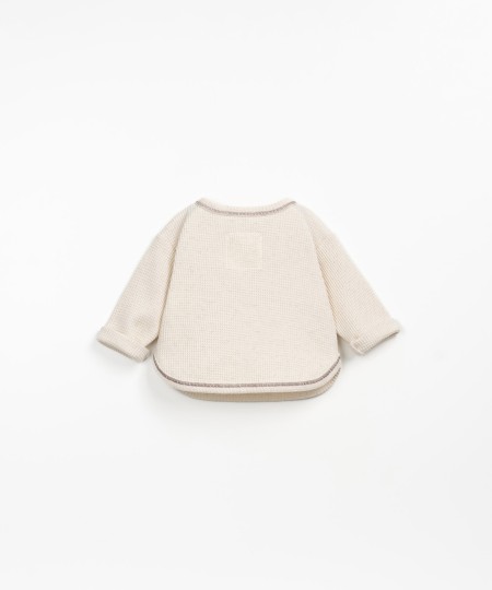 Jersey con punto texturizado con mezcla de fibras naturales