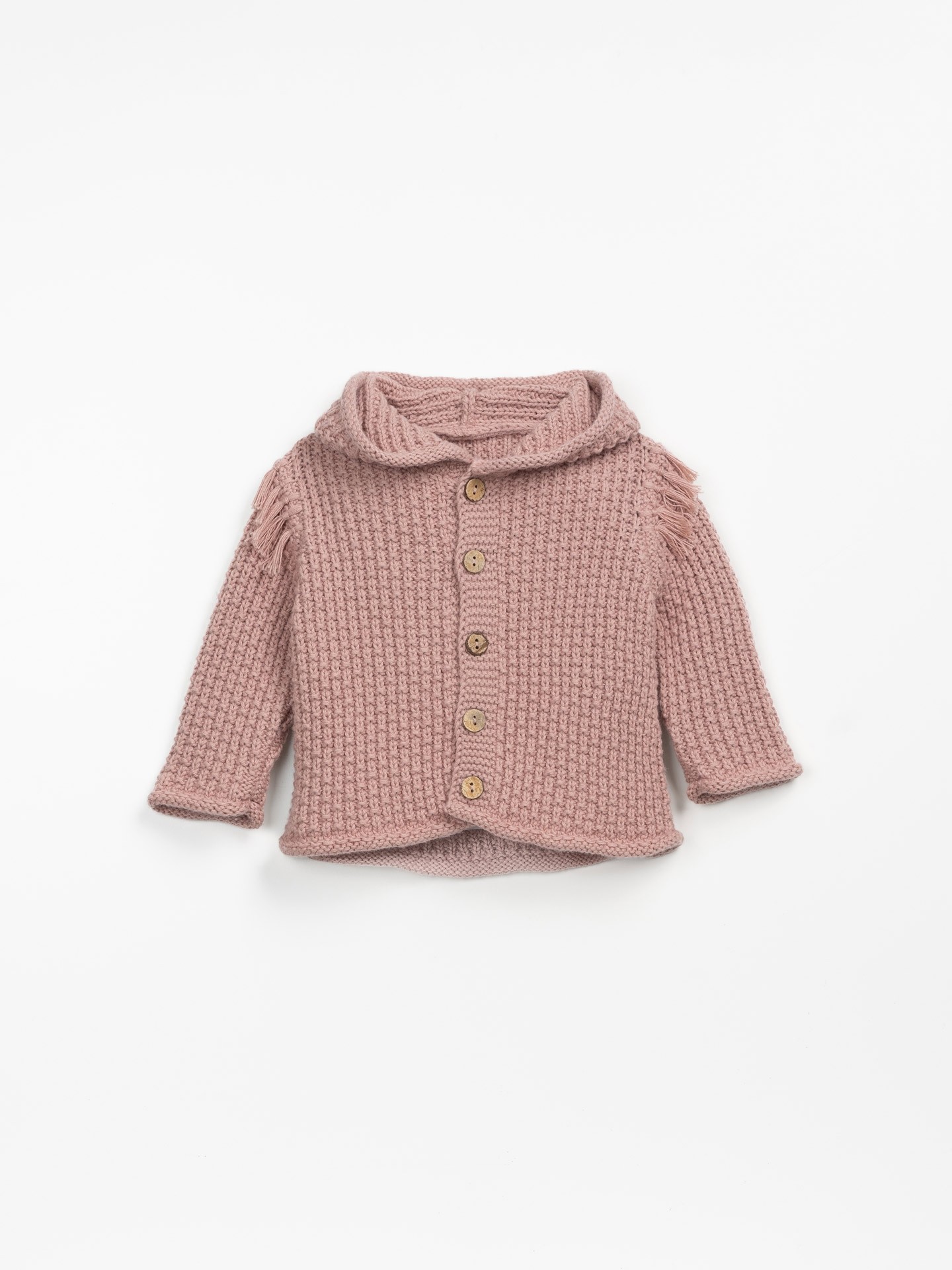 Casaco tricot com mistura de algodão e lã