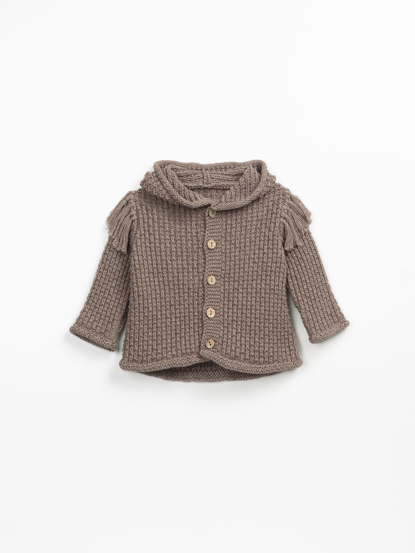 Casaco tricot com mistura de algodão e lã