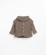 Cardigan en tricot  capuche  | Wooden Memories