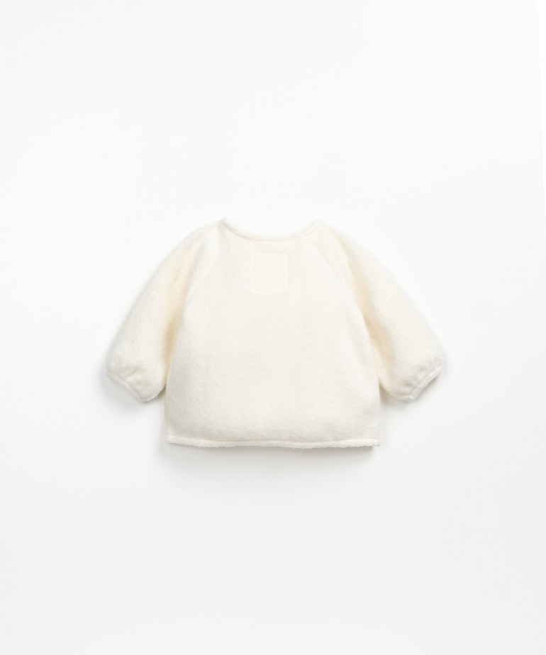 Giacchetta in pile con bottoni