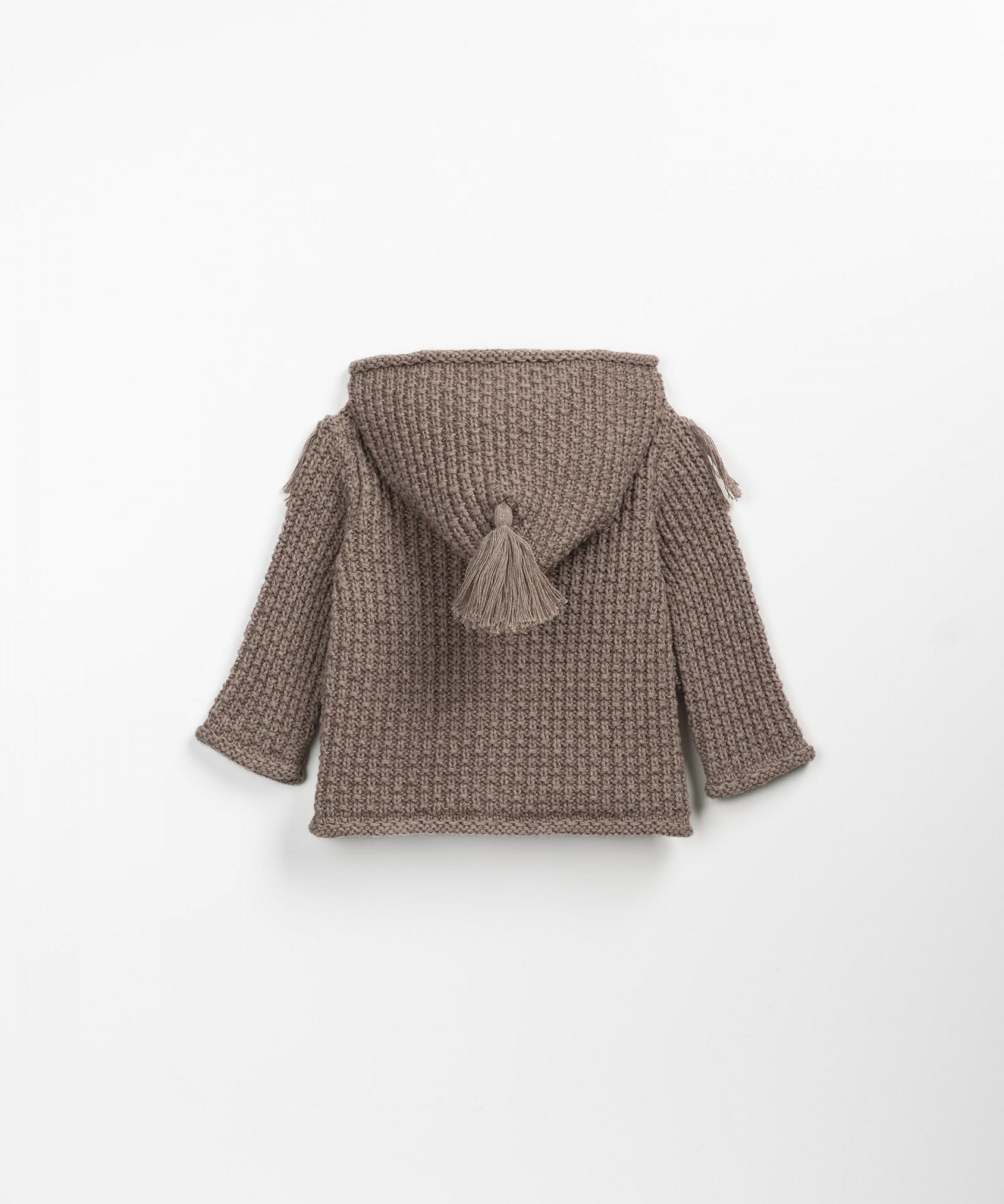 Knitted cardigan with hoodie | Wooden Memories