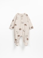Jersey jumpsuit with sheep print