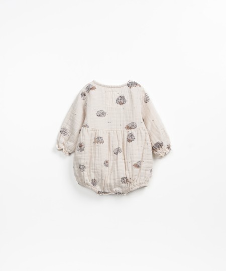 Tutona in tessuto con stampa a ricci