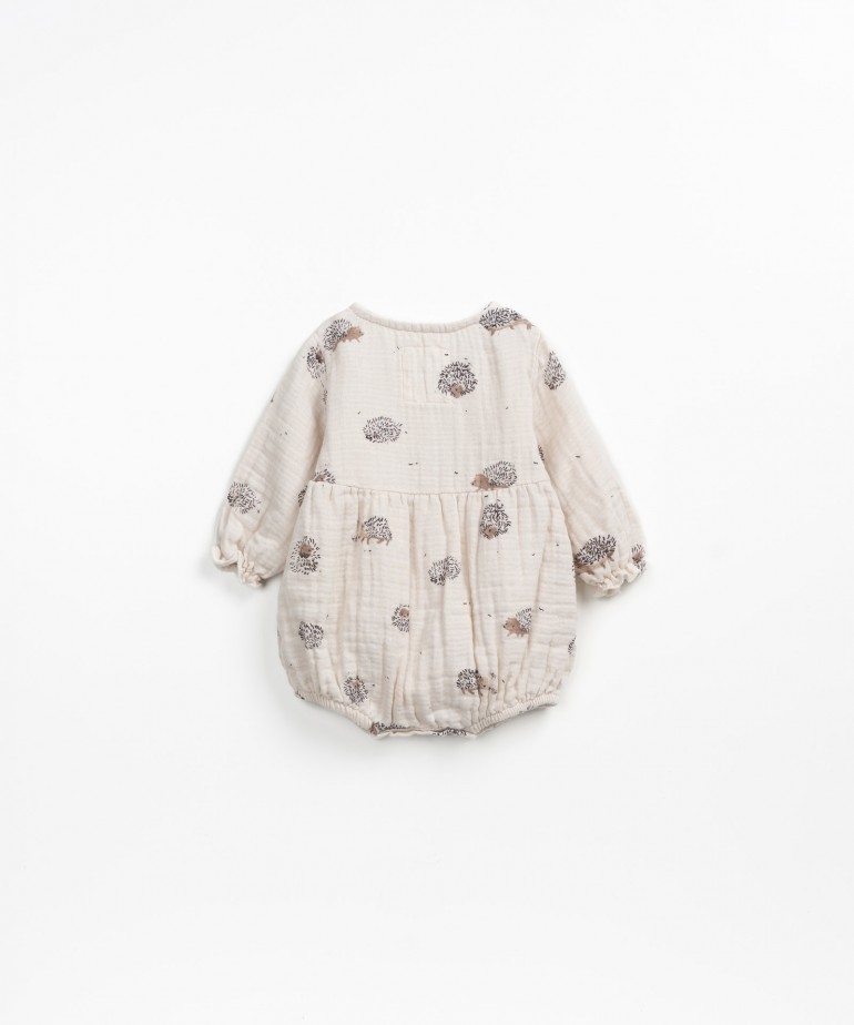 Tutona in tessuto con stampa a ricci