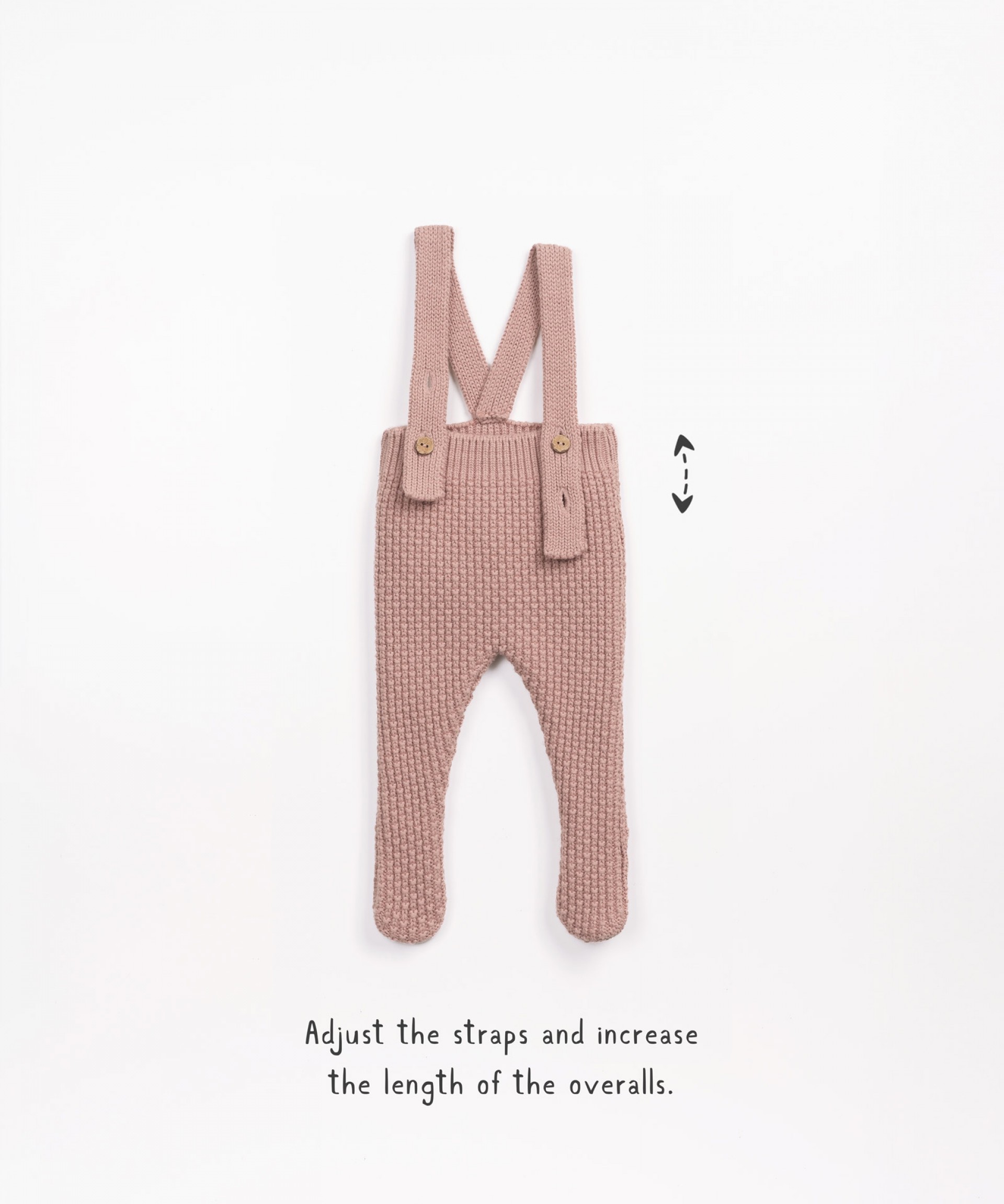 Knitted jumpsuit with adjustable straps | Wooden Memories