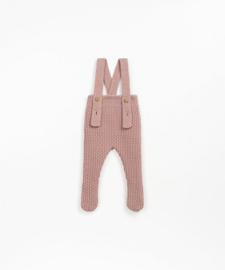 Knitted jumpsuit in a mixture of cotton and wool