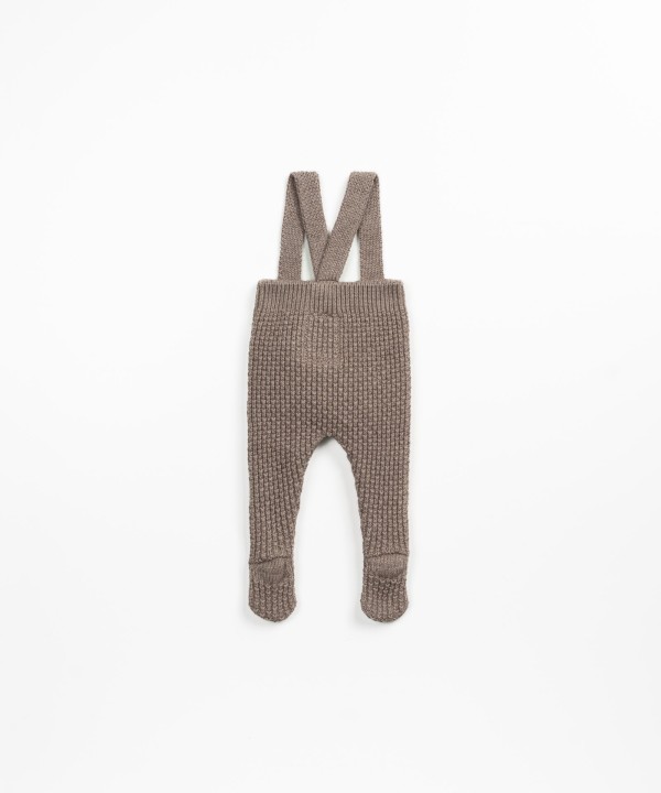 Knitted jumpsuit in a mixture of cotton and wool