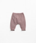 Pantalon en tissu avec boutons dcoratifs | Wooden Memories