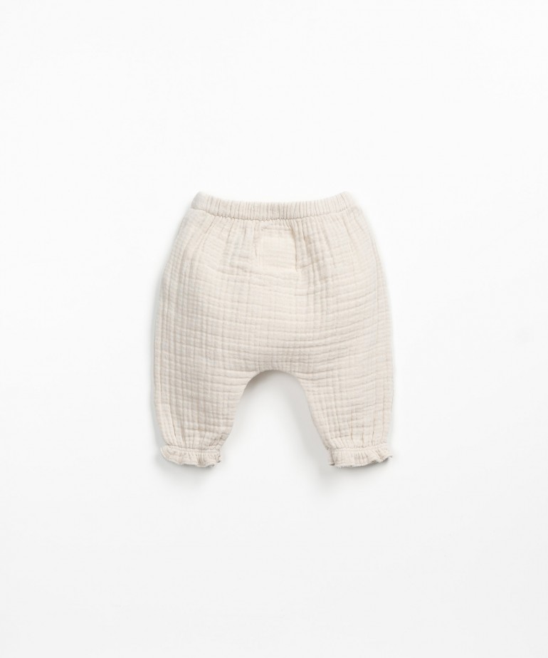 Pantaloni in tessuto di cotone biologico