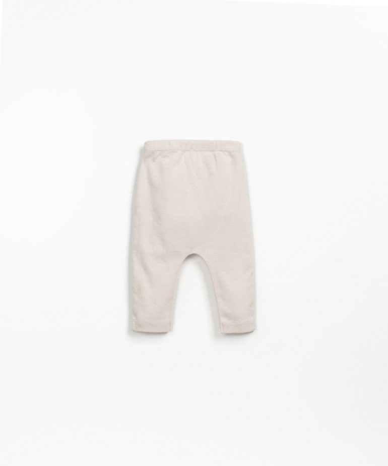 Leggings a tinta unita, in misto cotone biologico e cotone riciclato