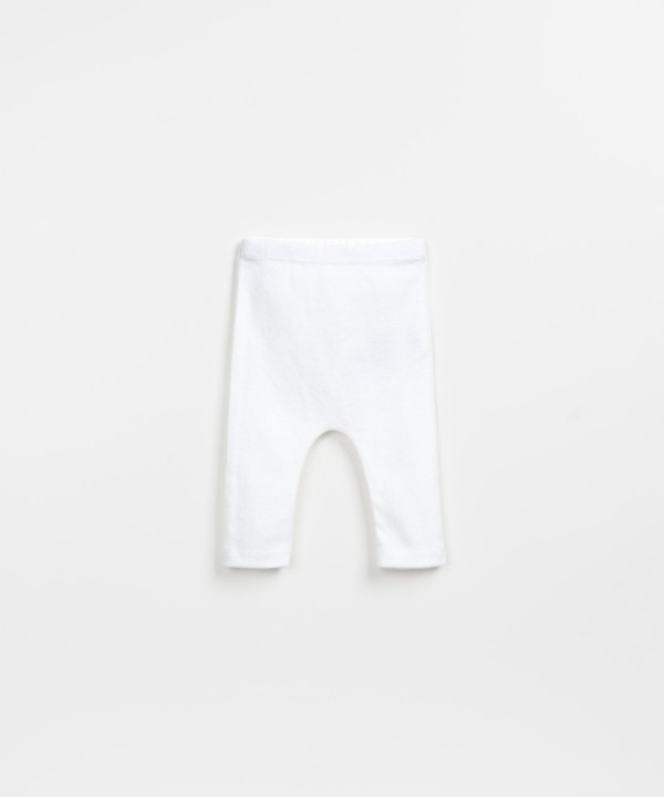 Plain leggings in a mixture of organic cotton and recycled cotton