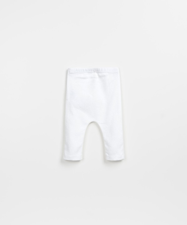 Plain leggings in a mixture of organic cotton and recycled cotton