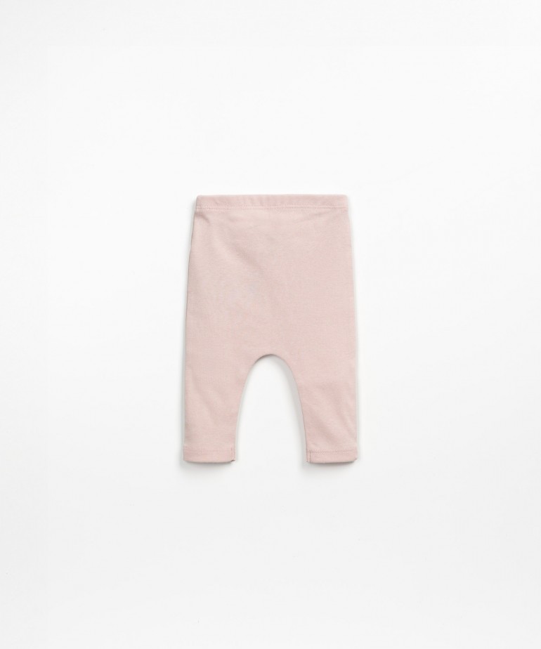 Leggings a tinta unita, in misto cotone biologico e cotone riciclato