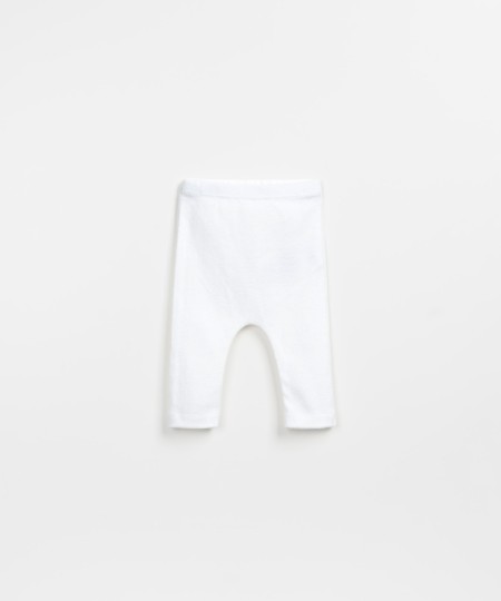 Plain leggings in a mixture of organic cotton and recycled cotton