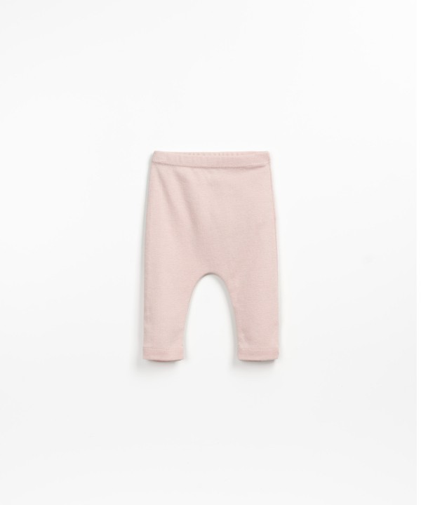 Plain leggings in a mixture of organic cotton and recycled cotton