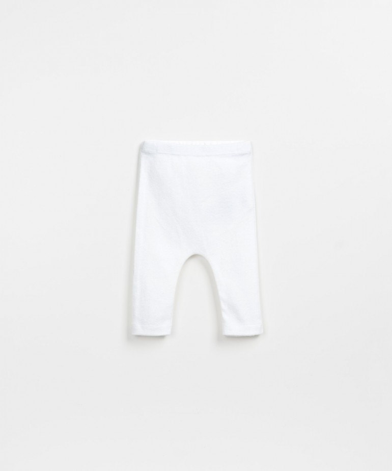 Plain leggings in a mixture of organic cotton and recycled cotton