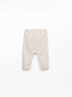 Plain leggings in a mixture of organic cotton and recycled cotton