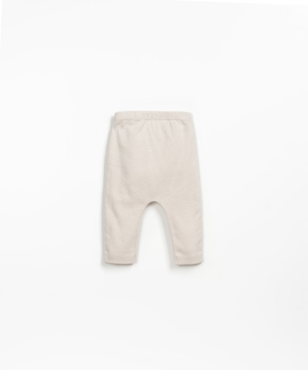 Plain leggings in a mixture of organic cotton and recycled cotton