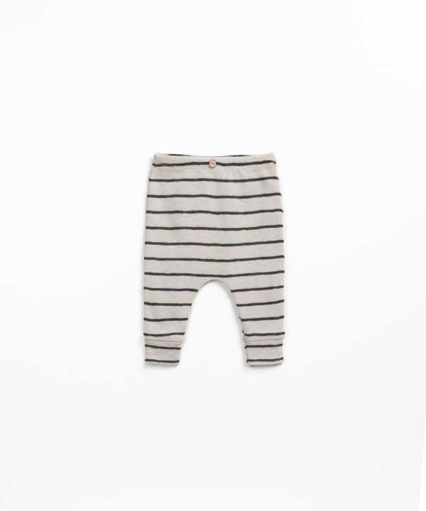 Leggings de malha �s riscas