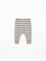 Striped jersey leggings