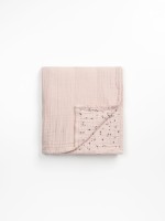 Musselina de tecido com estampado de flores