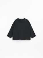 Long-sleeved t-shirt with roll-neck